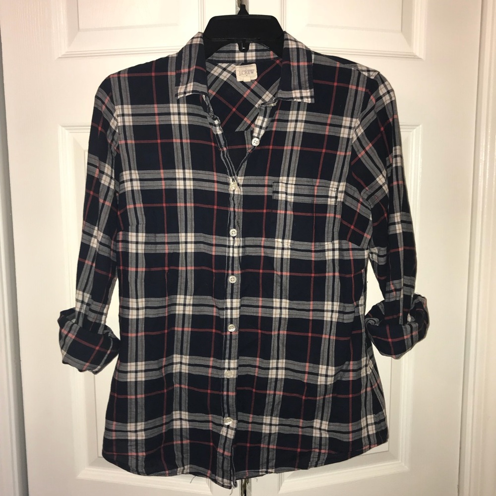 J. Crew 100% cotton long sleeved women’s button up